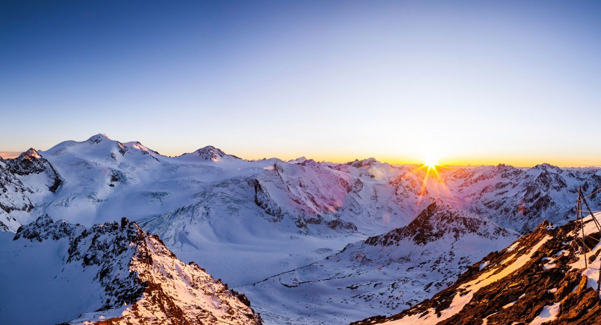 Sonnenuntergang Pitztal Winter